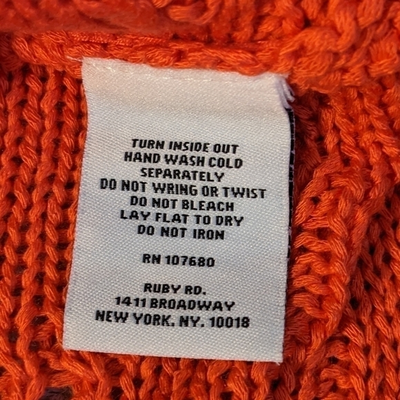 Ruby Rd, size LP, coral knit summer sweater short sleeve - Picture 5 of 5